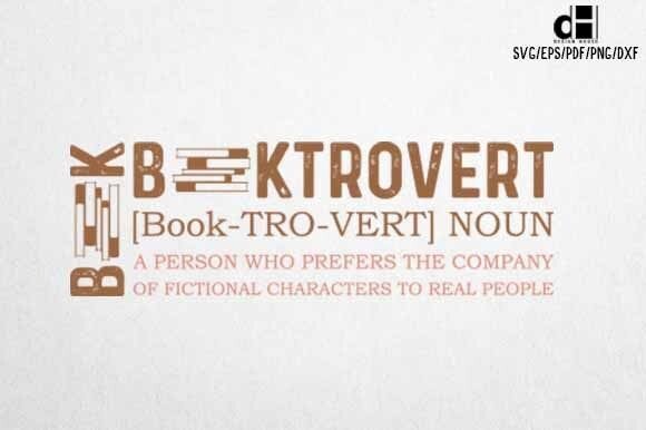 Book Lover SVG PNG Booktrovert: A Crafty Graphic Delight
