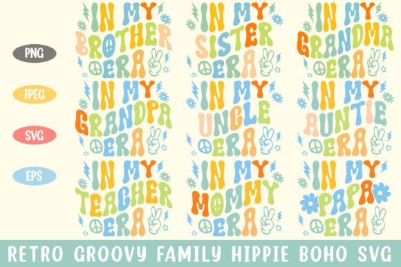 Retro Groovy Family Hippie Boho Svg: A Versatile Graphics Asset for Crafts