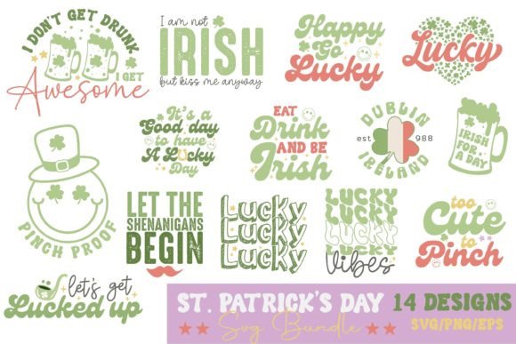 Retro St. Patrick's Day SVG Bundle for Crafts & Graphics