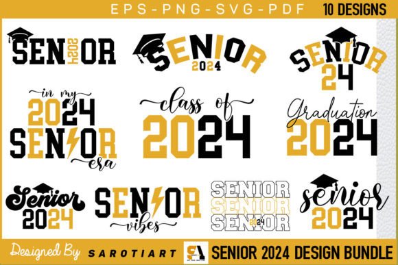 Senior Graduation 2024 SVG Tshirt Bundle: A Graphics and Crafts Essential